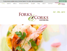 Tablet Screenshot of forksandcorkscatering.com